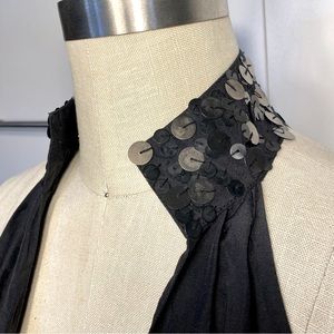 Geren Ford Black Sleeveless Blouse with Sequins - size M